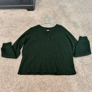 Old Navy Dark Green Henley Top